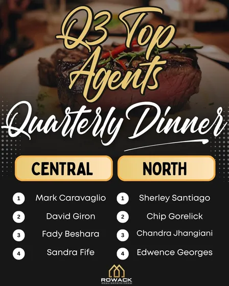 Q3 top agents quarterly dinner