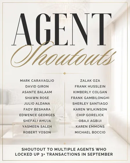 Agents with 3+ transactions in September